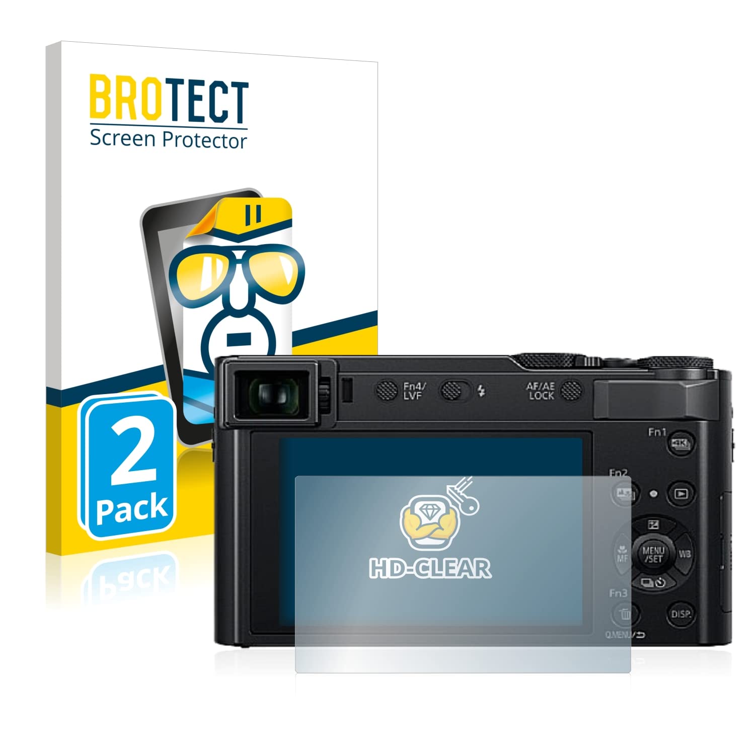 BROTECT 2er Pack Displayschutzfolie Für Panasonic Lumix DC-TZ95 – Ultraklar, Kratzfest