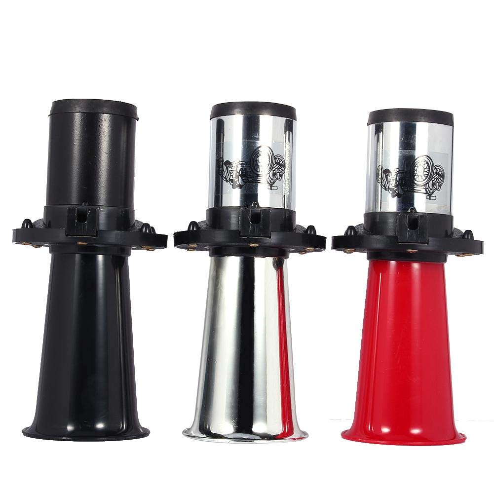 12V 110DB Vintage Car Horn – AHH-OOO-GAH Old School Siren For Trucks, RV, Antique Vehicles (Black)