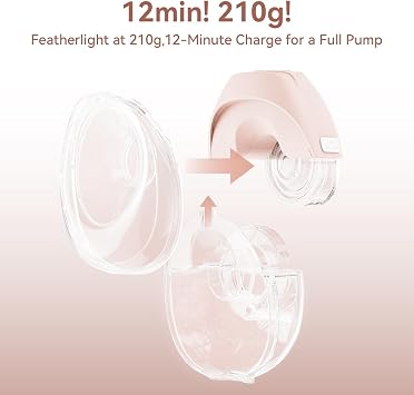 Wearable Electric Breast Pump, Hands-Free Portable Electric Pump with 3 Modes & 12 Intensive Levels, Whisper-Quiet & Lightweight for Travel, Custom Fit with 15/18/21/24mm Flanges(2 Pack)