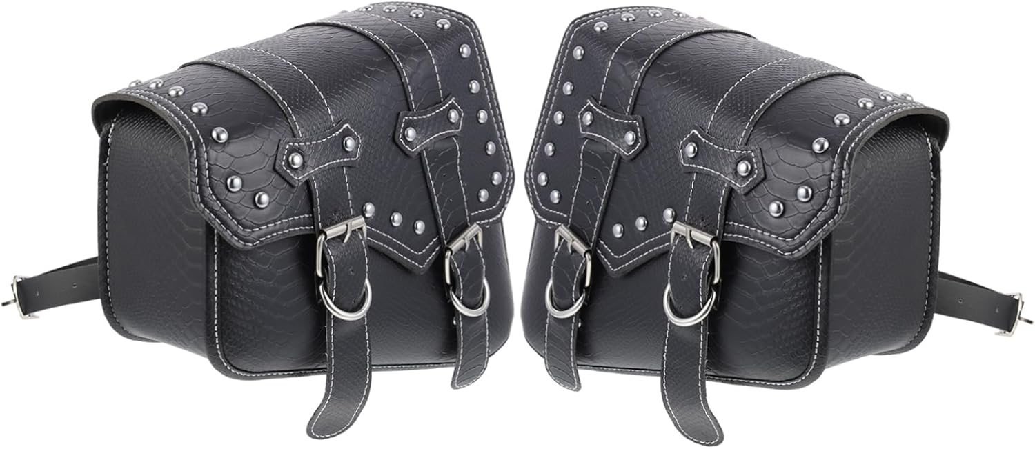 PRETYZOOM Retro Motorcycle Side Bag Large Capacity Easy Install Disassemble Motorcycle Supply Accessory