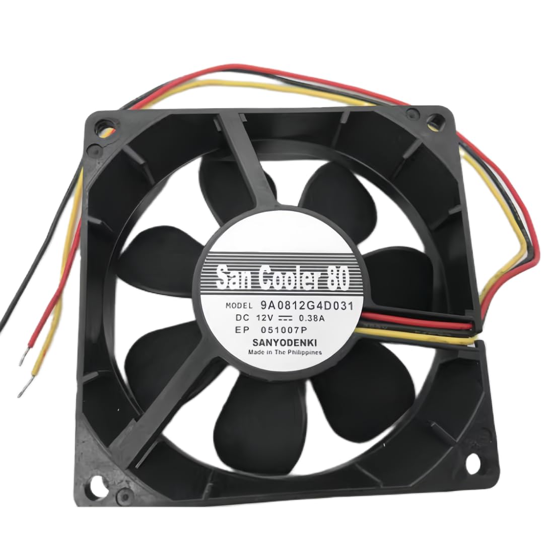 CZVJUKBYP 9A0812G4D031 DC12V 0.38A 8CM 8025 Cooling Fan 80x80x25MM