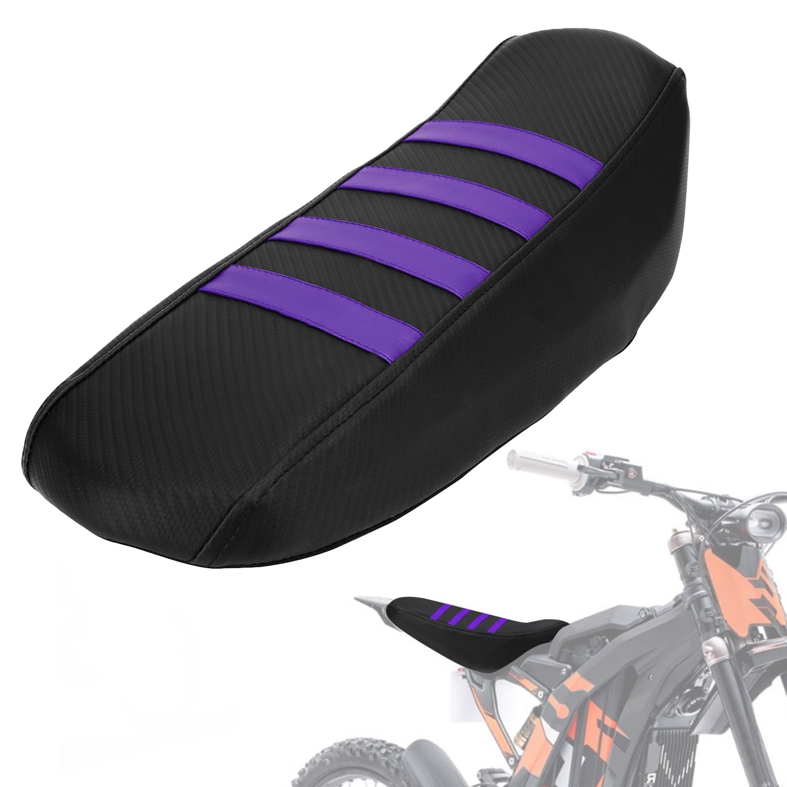 Dirt Bike Seat Cover for Surron Sur Ron Light Bee X/S Electric Bike Purple,High Elastic Leather,Only for Heighten and Widen Seat Cushion