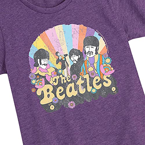 HYBRID APPAREL - The Beatles - Retro Flower Illustration - Girls Toddler and Youth Short Sleeve Graphic T-Shirt3