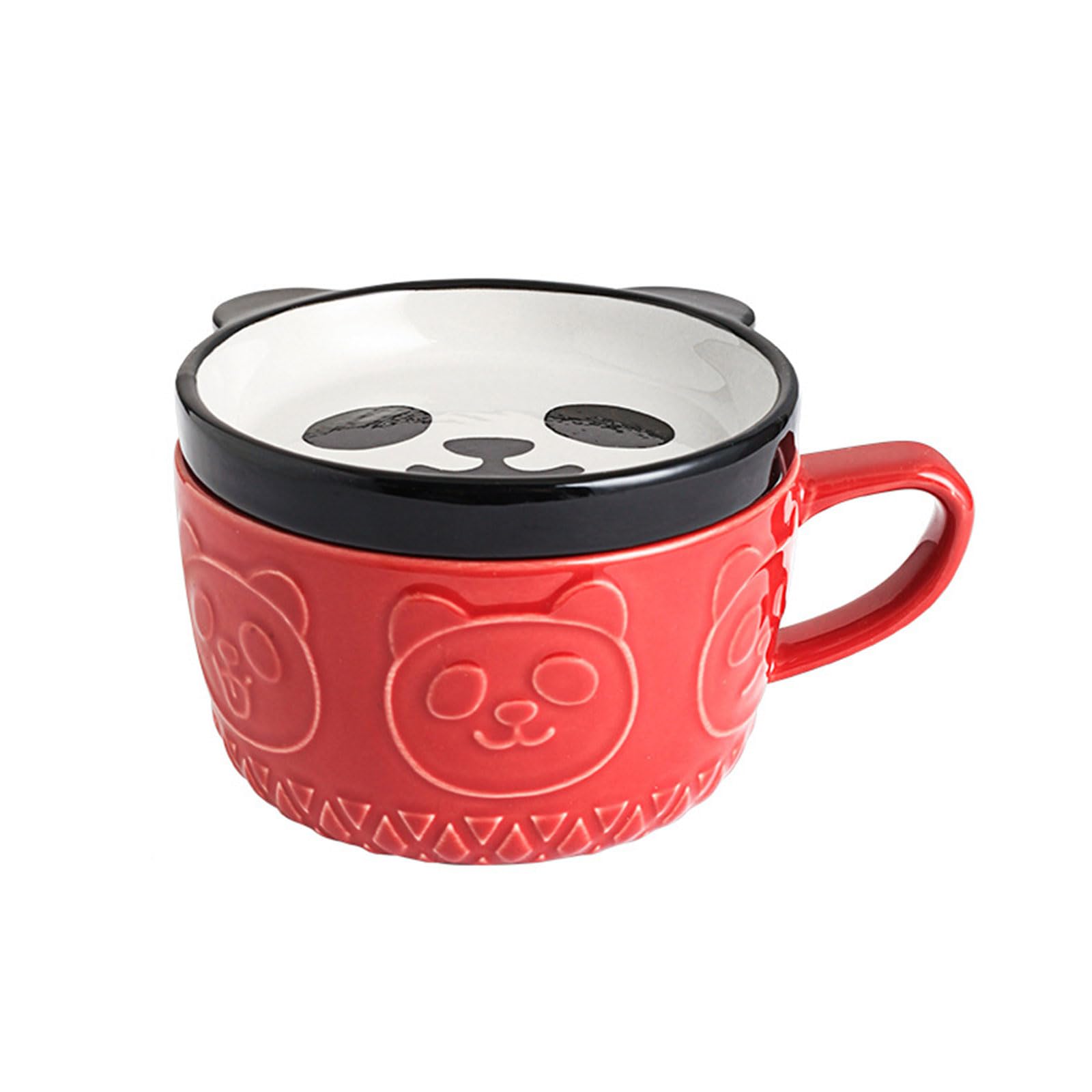 Tsophreniq Whimsical Animal Coffee Mug with Lid Novelty Milk Cups Funny Breakfast Cup Cute Cups Ceramic for Novelty Breakfast Cup