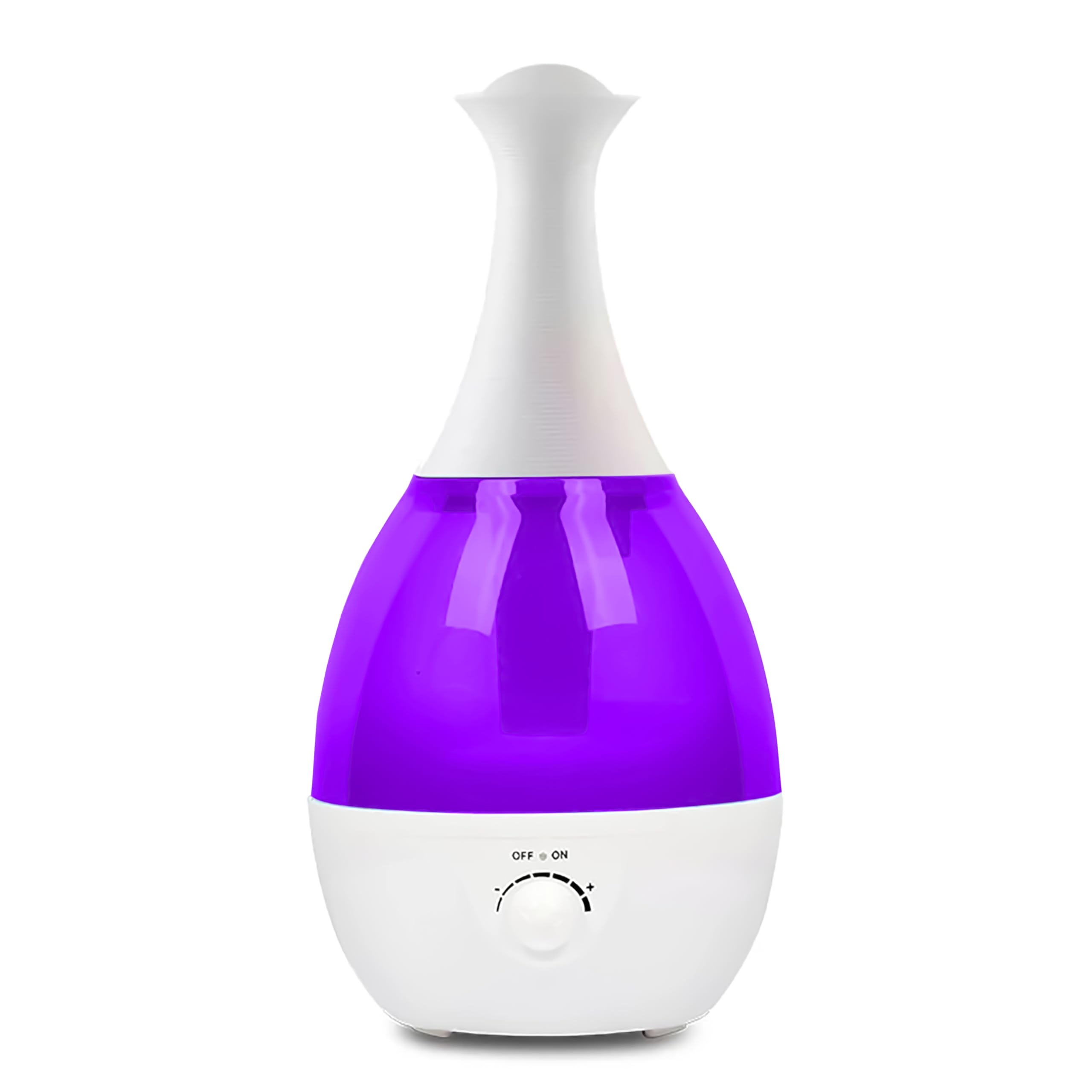 Mobigon 2.6 Litres Humidifier for Room, Cool Mist Ultrasonic Humidifier/Essential Oil Diffuser,Super Quiet 360°Nozzle,Colorful Change,Auto Shut Off&UV Light&,Lasts Up to 24 Hours (C.Purple)