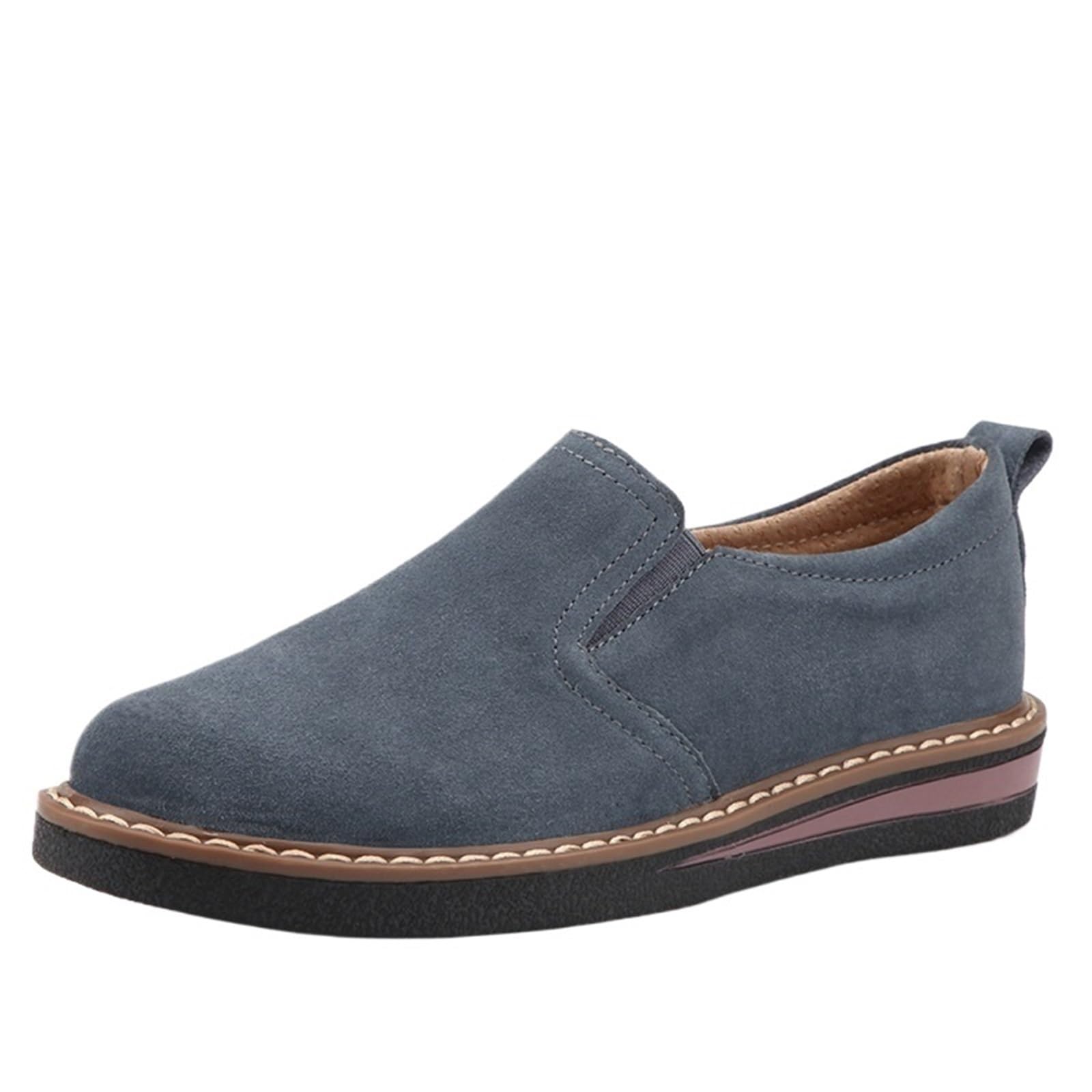 Chaussures plates femme bleu 36 aux finitions soignées en toile