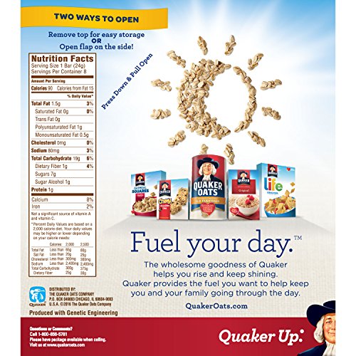 Quaker Chewy Granola Bars, Oatmeal Raisin, 90 Calories, Low Fat, 8 Count (Pack Of 6) (Packaging May Vary) #TOP3