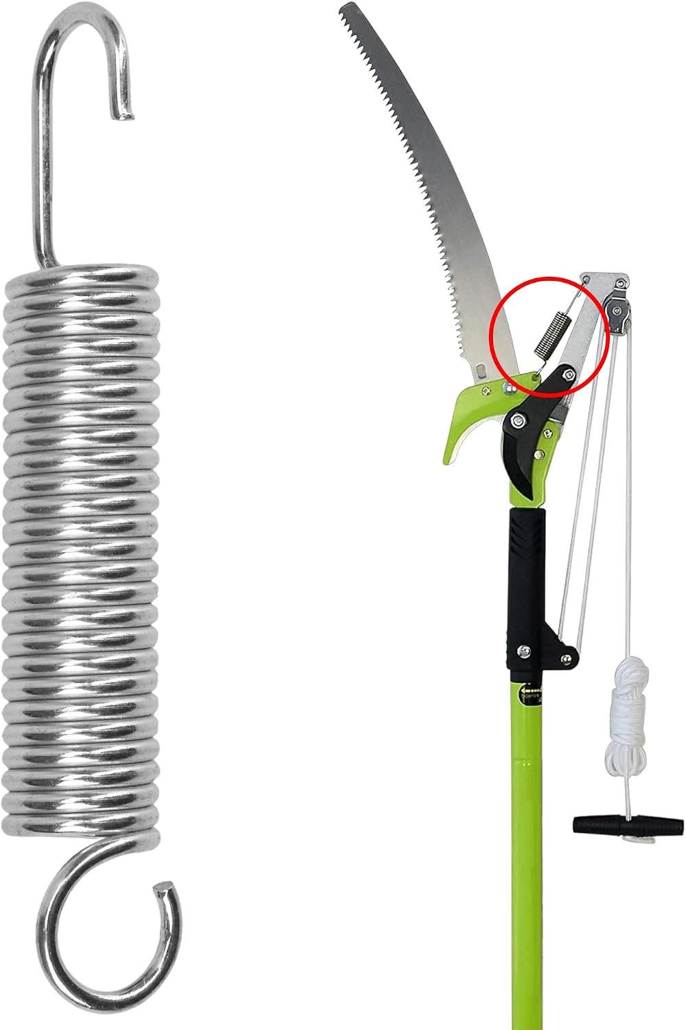 5Pcs Tree Pole Pruner Spring Replacement, Manual Pruning Garden Clipper Spring Pole, Tall Shears Scissors Gardening Pruner Replace Trimming Tool, Stainless Steel Handheld for Tree Branch Trimmer