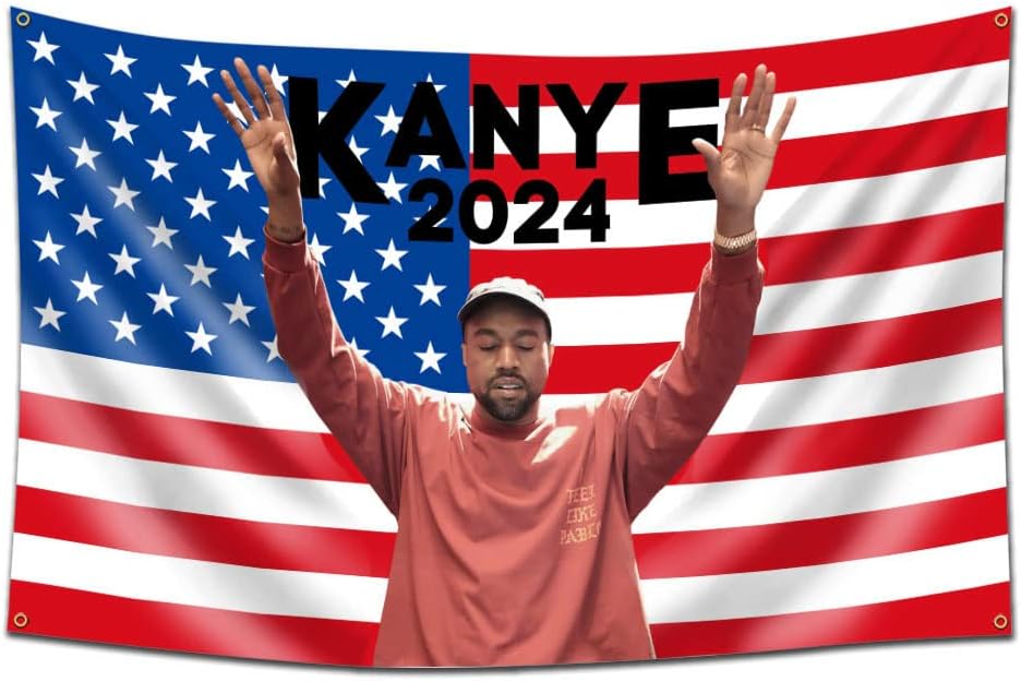 Furlista Kanye 2024 / Kanye Music Flag West Tapestry -3x5ft/Vibrat Color/HD printing/ 150D Polyster Banner for Man Cave Room College Dorm Decor (2024)