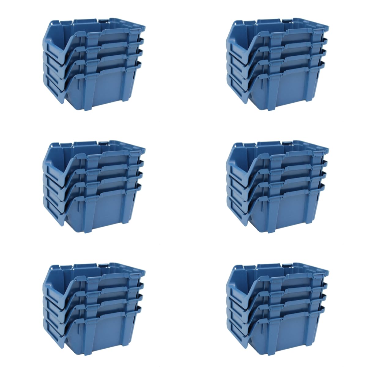 Tayg Pack 24 Gavetas de Plastico Encajables y Apilables nº51 - Organizador de Tornillos, Cajones, Caja de Almacenamiento, Cubetas de Plastico Rectangulares, 17x10,7x8 cm