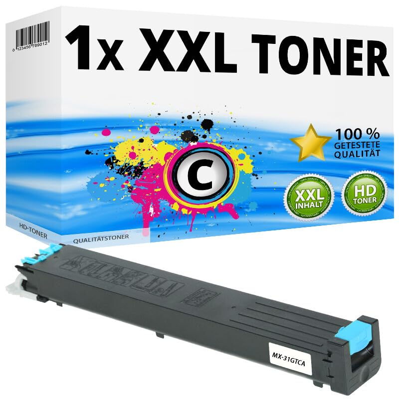 Toner Sharp MX-31GTCA cyan haute densité pour impressions laser MX 3100N