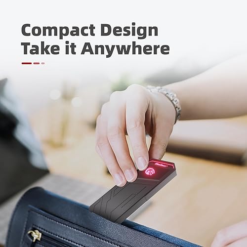 Miniatura 7 de KingSpec Z5 SSD externo portátil de 1 TB con luz RGB - hasta 2100 MBs, funda de aleación de zinc, interfaz USB 3.2 Gen2x2, discos duros de estado