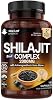 Shilajit Complex enriched with Ashwagandha & Lions Mane, High Strength 2000mg Himilayan Shilajit Complex Capsules with 60% Fulvic Acid - 2 Months Supply Made in The UK By New Leaf