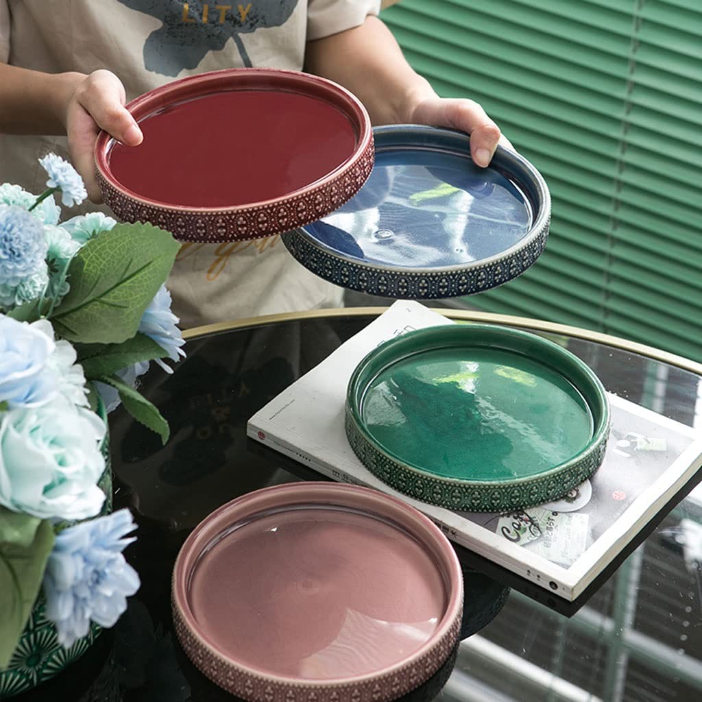 Spodki na rośliny doniczki ceramiczne podstawka do roślin domowych roślina podwozie na wodę salon podstawka pod doniczkę okrągła taca na rośliny doniczka na kwiaty do wewnątrz i na zewnątrz rośliny ogrodowe
