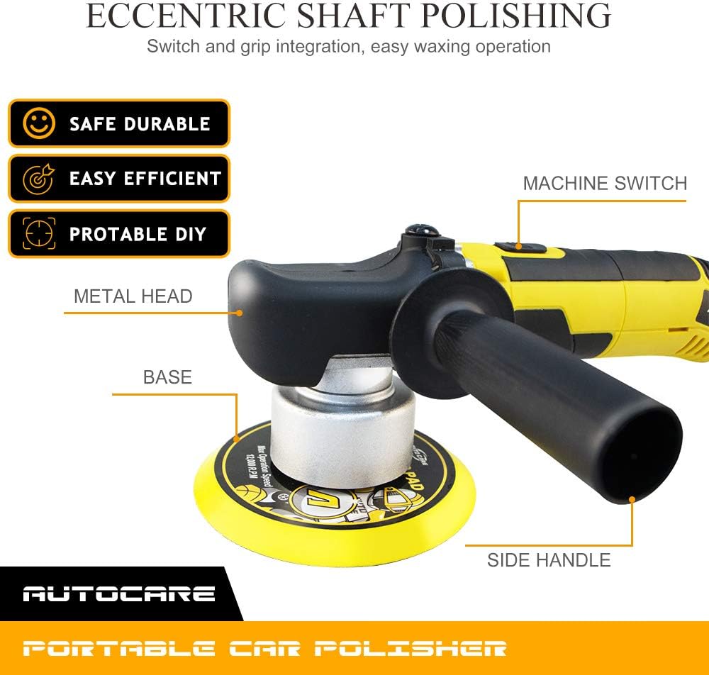 Best Deal Autocare 6-Inch Car Dual Action Polisher and Buffers 680W, 1500-6500 rpm Orbital Sander Machine, 6 Variable Speeds,150MM Base, Detachable Handle for Car Floor Glass Furniture Polishing Sanding Waxing 50% Off Discount Autocare 6-Inch Car Dual Action Polisher and Buffers 680W, 1500-6500 rpm Orbital Sander Machine, 6 Variable Speeds,150MM Base, Detachable Handle for Car Floor Glass Furniture Polishing Sanding Waxing