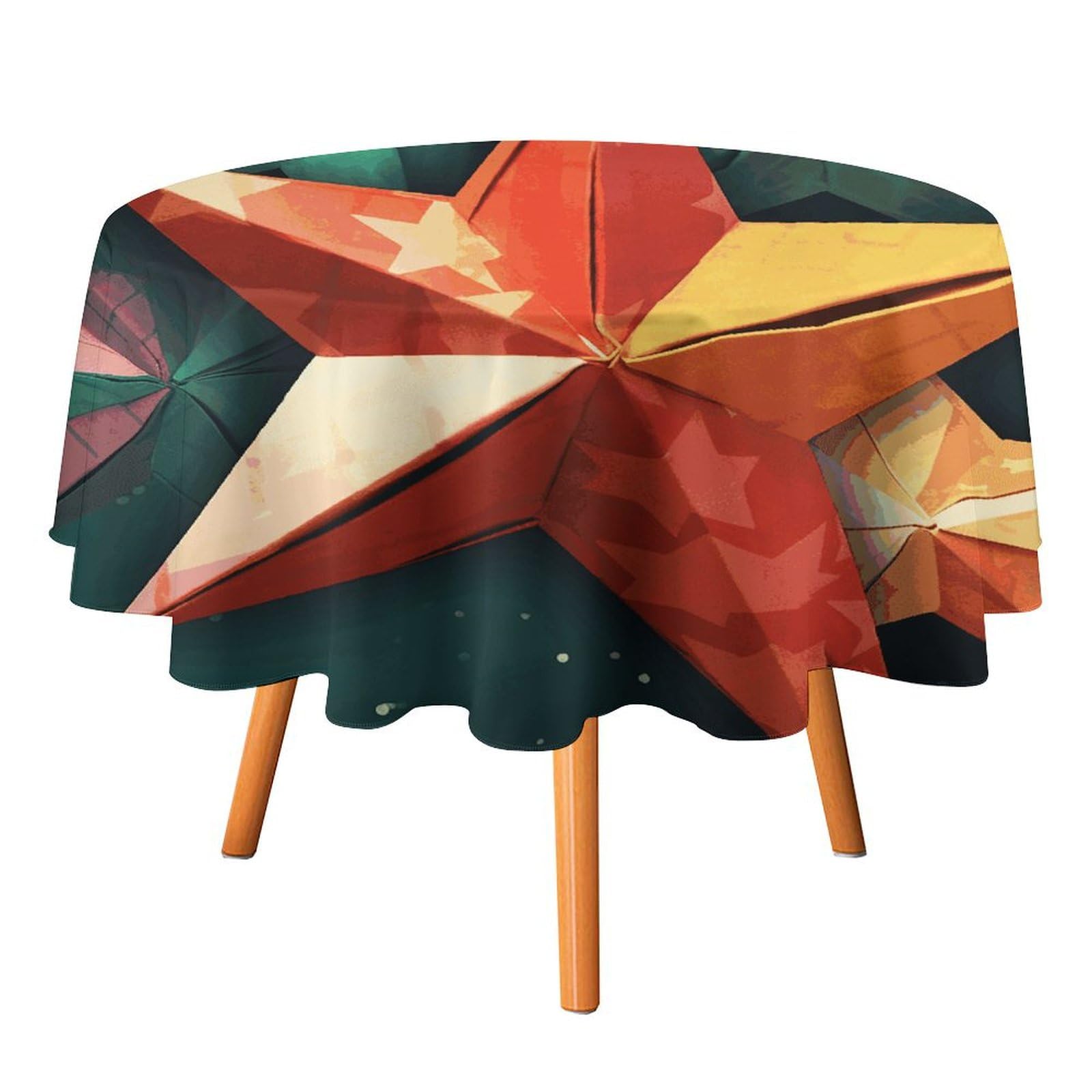 Nappe ronde en papier lavable et infroissable contre les taches