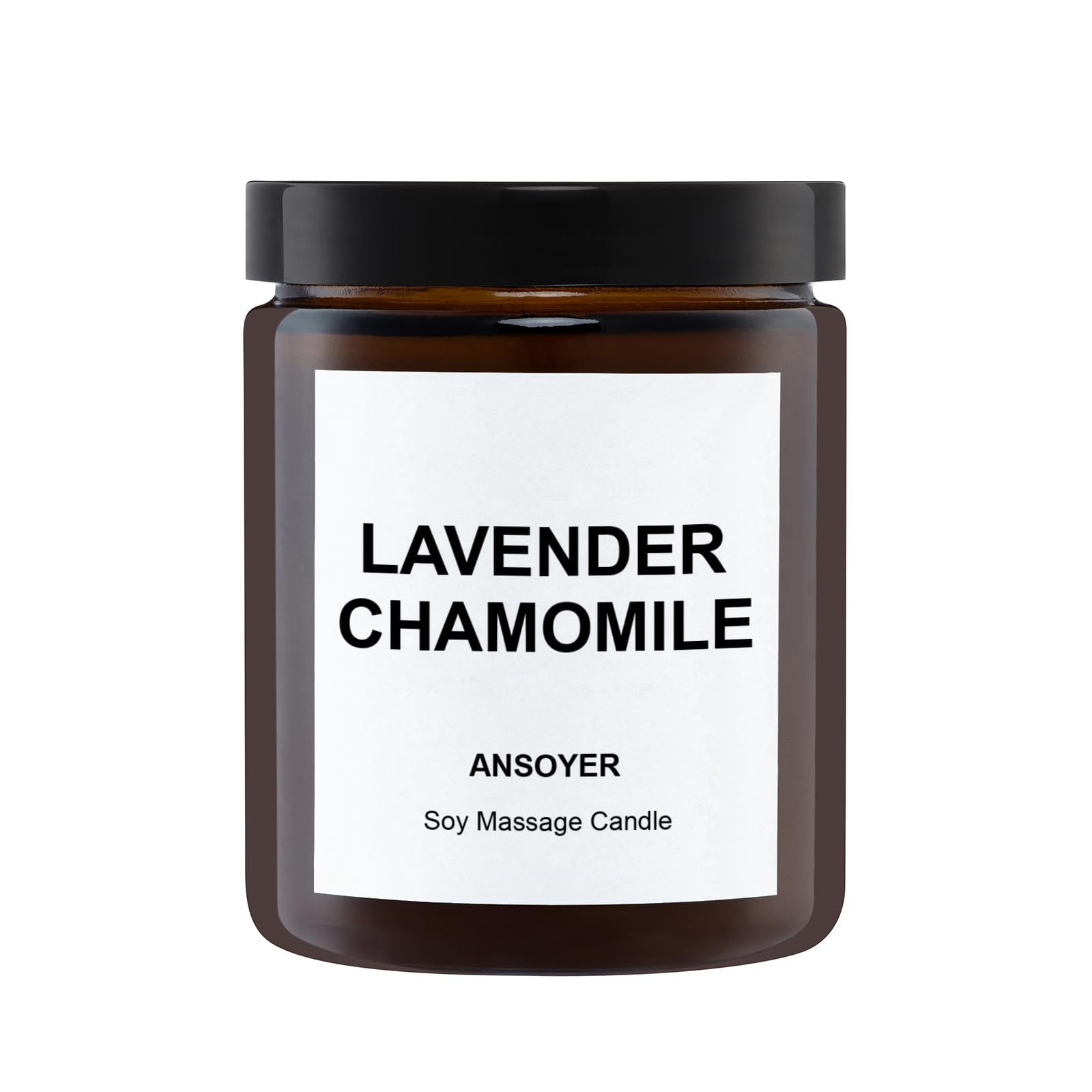 VELA DE MASAJE ANSOYER 200g: Hidratante y Nutritiva para Spa en Casa, Aromaterapia y Relajación (LAVANDA Y MANZANILLA)