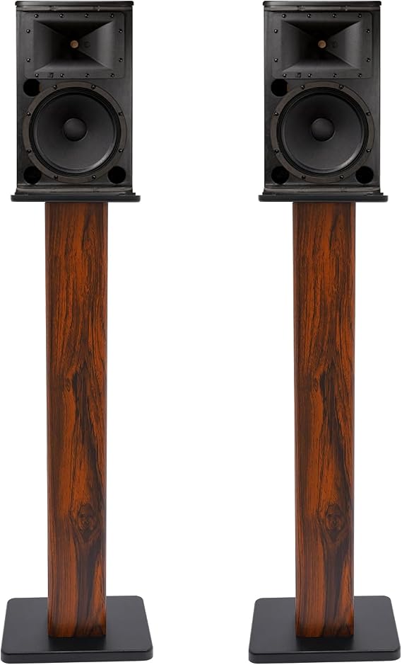 Speaker Stands Wooden,34 Inch Bookshelf Speaker Stands Wood Speaker with Stands,Studio Monitor Stands for Optional Sand Filling Tuning