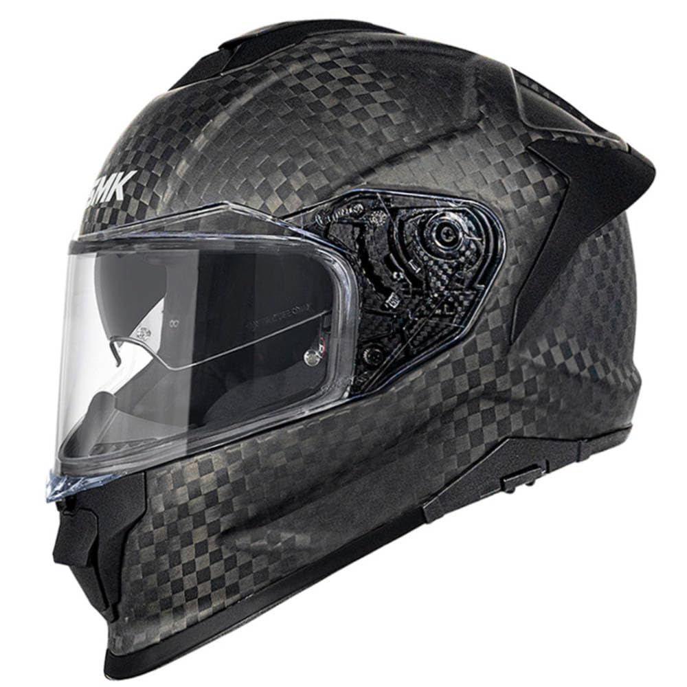 SMK Titan Carbon Mate, Casco de Moto Integral con Visor Solar Interior, Unisex Helmets Hombre y Mujer, Homologado 22.06