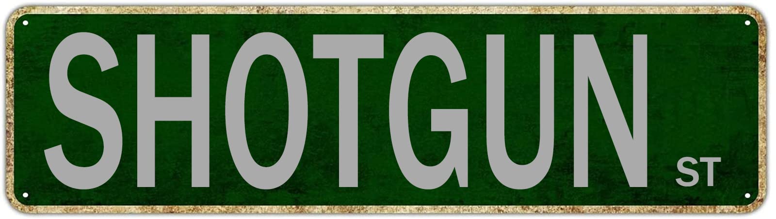 Shotgun St Retro Tin Signs Aluminum Metal Sign Plaque for Home Bedroom Garden Wall Living Room Outdoor Pub Club Decor 4x16 Inch