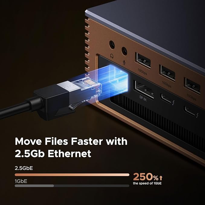 Dock UGREEN Thunderbolt 5 Revodok 17 en 1, 120Gbps, Ranura M.2 miniatura 8