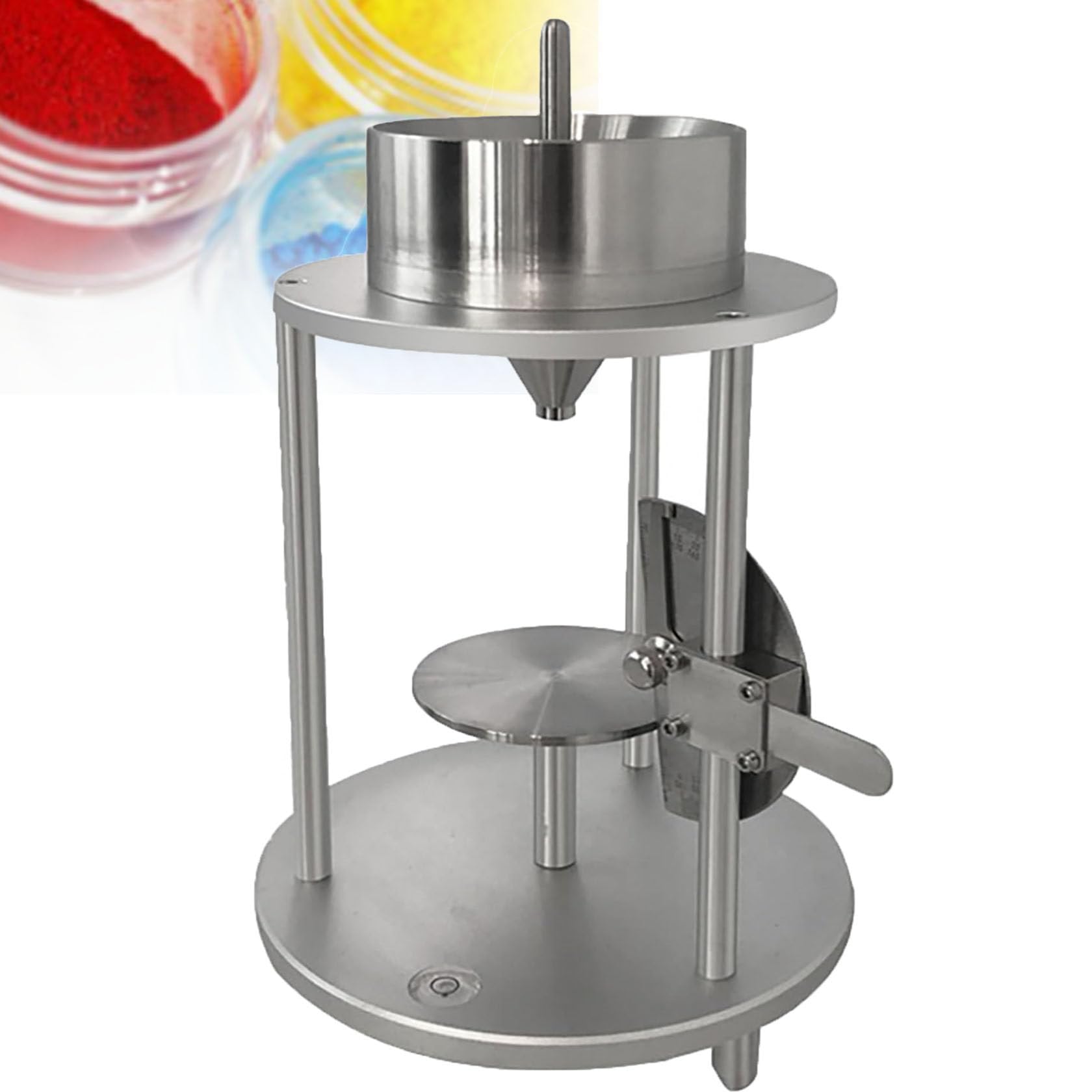 ZHIXUMM Powder Repose Angle Tester Angle Of Repose Tester, Dust Flowability Measurement Instrument, With Funnel Taper 60°±0.5°, With 100ml Funnel Capacity For Powder Particles