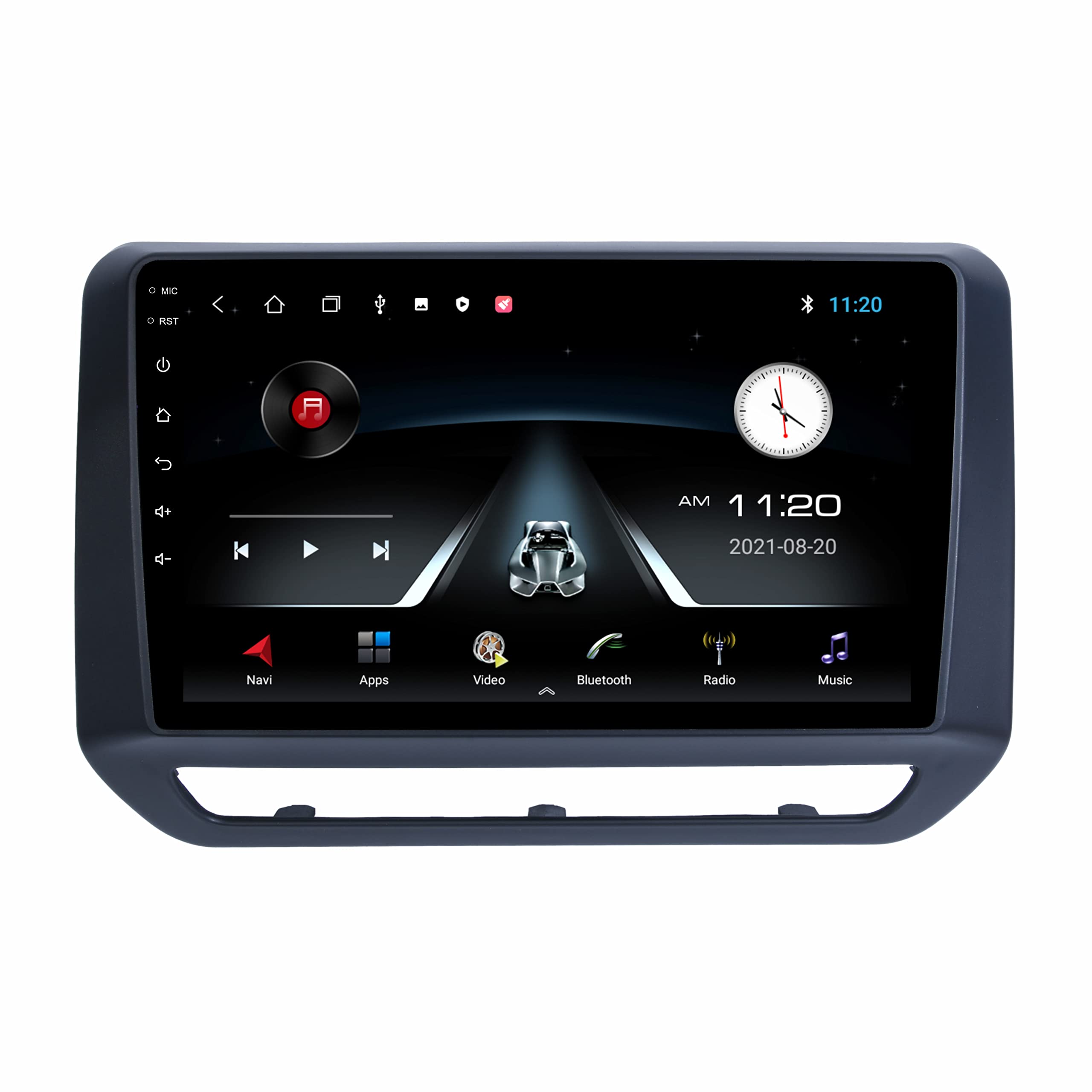 BASSOHOLIC 9 Inches Advanced Wireless Car Radio Receiver Android 10 System for Nisaan Magnite with 2Gb/16Gb Ram & ROM with Apple Carplay & Android Auto