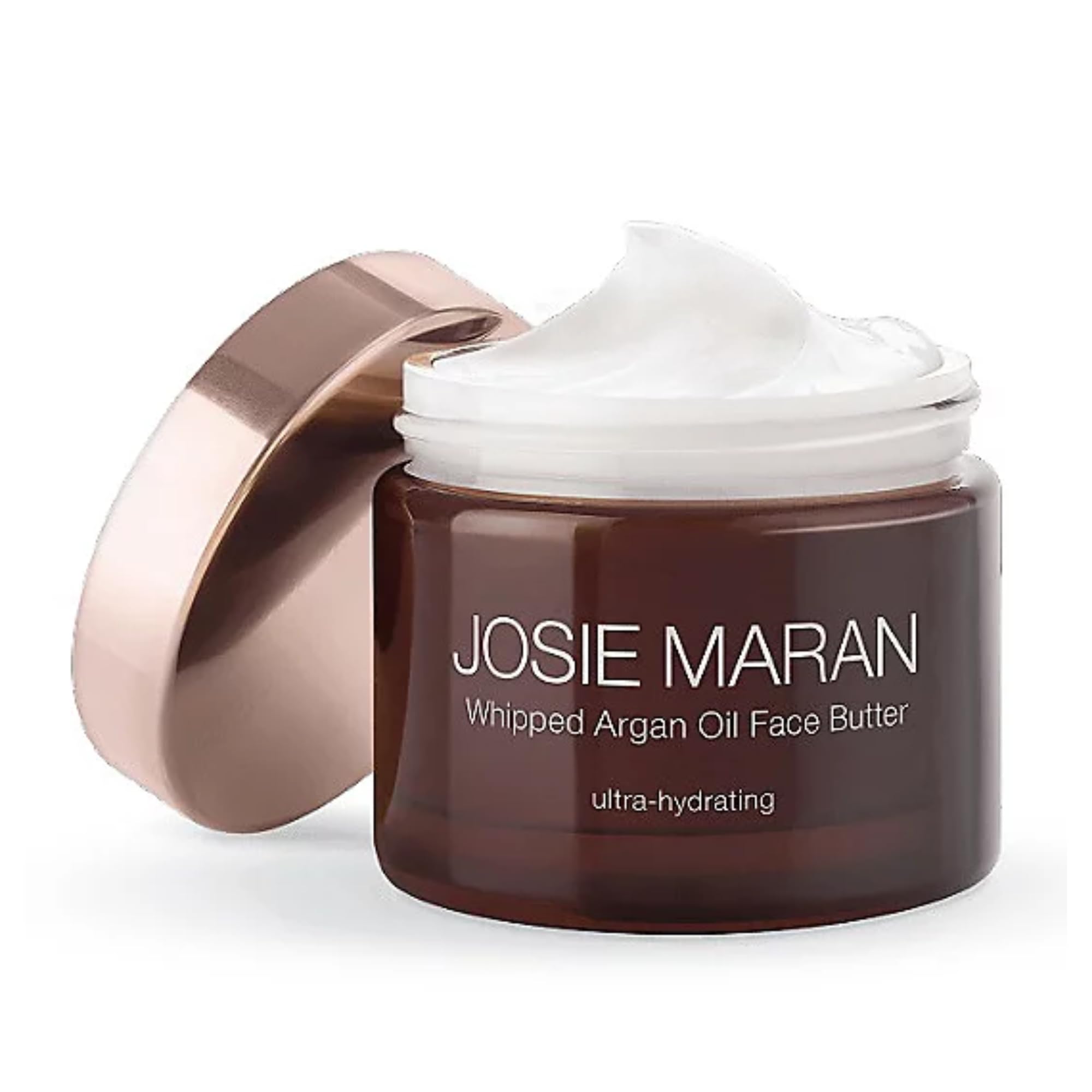 Josie Maran Whipped Argan Oil Face Butter - Anti Aging Face Cream & Redness Reducing Skin Care - Hydrating Daily Moisturizer with Shea Butter - Vegan & Cruelty-Free Formula - Unscented (1.69 oz)
