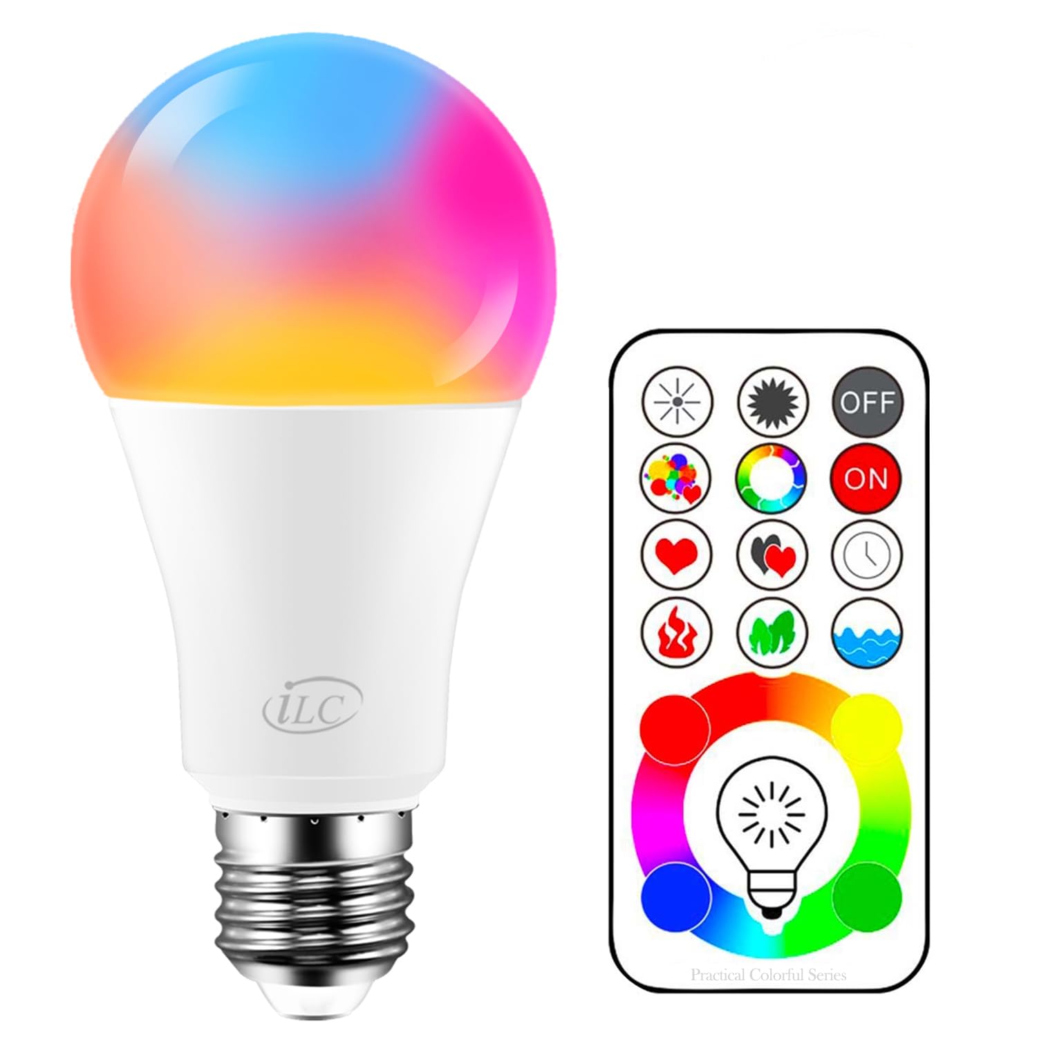 Cellumé ECM AMPOULE PROGRAMME iLC Ampoule Couleur LED E27 Telecommande 120 couleurs changeante