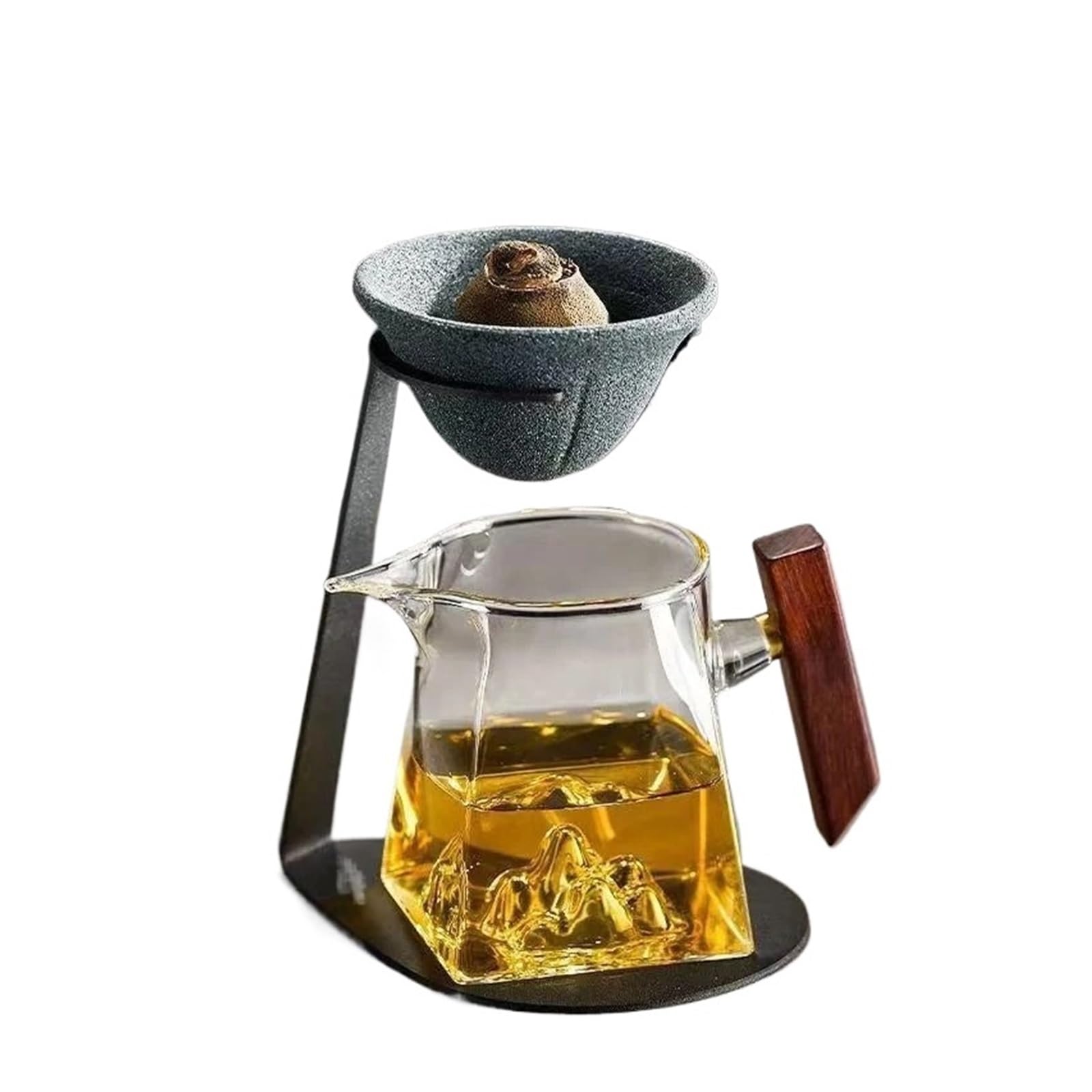 colador cerámica Colador de té cerámica, taza con filtro café multifuncional, microporoso, reutilizable, for preparar y para Hogar y Oficina(Three-piece set-1pcs)