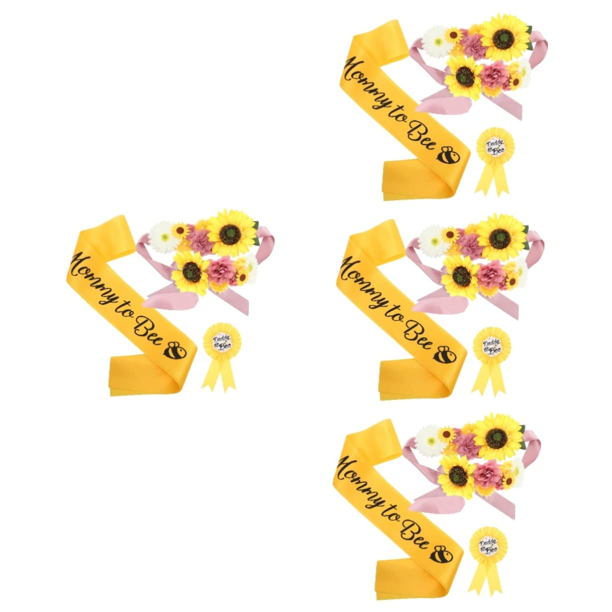 TOYANDONA 4sets Sash Maternità Per Future Mamme Con Corsage e Cintura Decorativa Per Shower e Foto Di Gravidanza Design Unico
