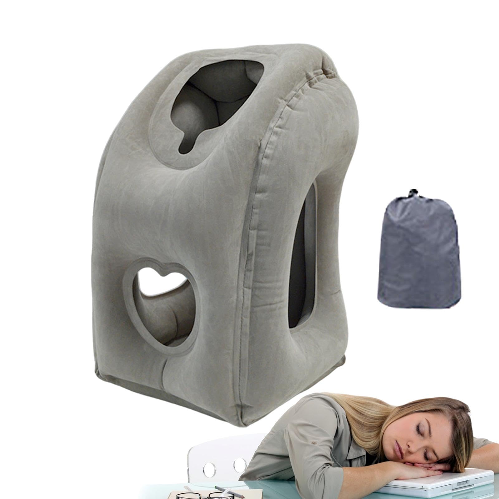 Travel Air Pillow, Inflatable Travel Air Pillow - Neck and Head Support Pillow for Airplane Travel | Multifunctional Travel Neck Pillow