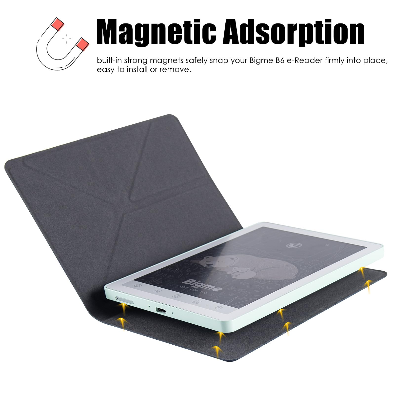 Bigme B6 カバー付き 美品 Amazon.co.jp: BOZHUORUI Bigme B6 電子書籍リーダー用ケース | 磁気