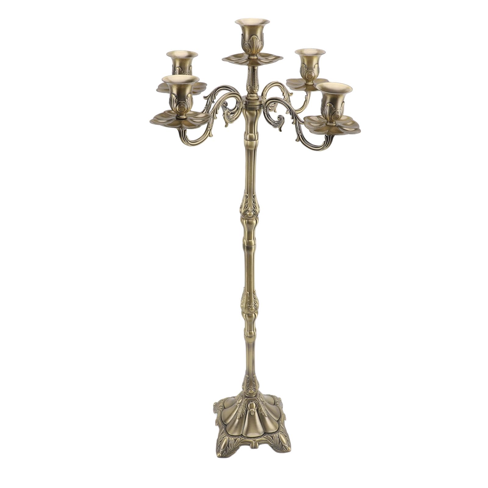 Generic Candelero de Bronce Exquisito Vintage, Fácil Instalación para Bodas, Navidad, Material de Aleación (85 cm/33,5 Pulgadas)