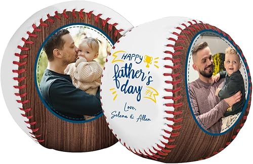 Miniatura 10 de Foto personalizada para el Día del Padre, con tus fotos y texto Béisbol Cumpleaños Día del Padre para papá, marido, abuelo