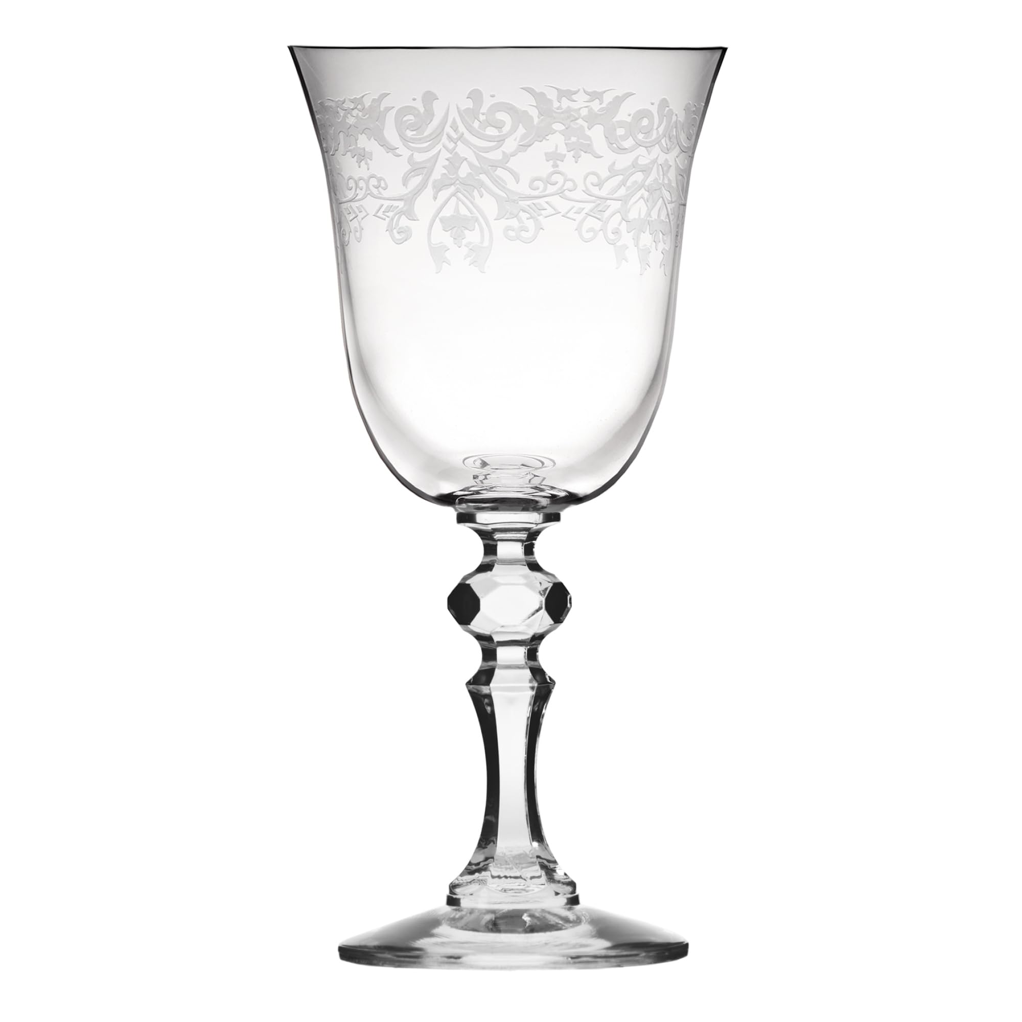 KROSNO – Kieliszki do Wina Czerwonego 250 ml – Zestaw 6 sztuk – Kolekcja Krista Deco – Kryształ Bezołowiowy – Elegancki Klasyczny Design z Bezbarwnym Wzorem