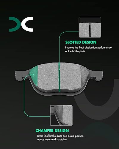 Miniatura 726 de Kits de frenos y rotores, rotores de freno SCITOO y 8 pastillas de cerámica para 08-12 para Chrysler Town & Country, 08-12 para Dodge Grand Caravan