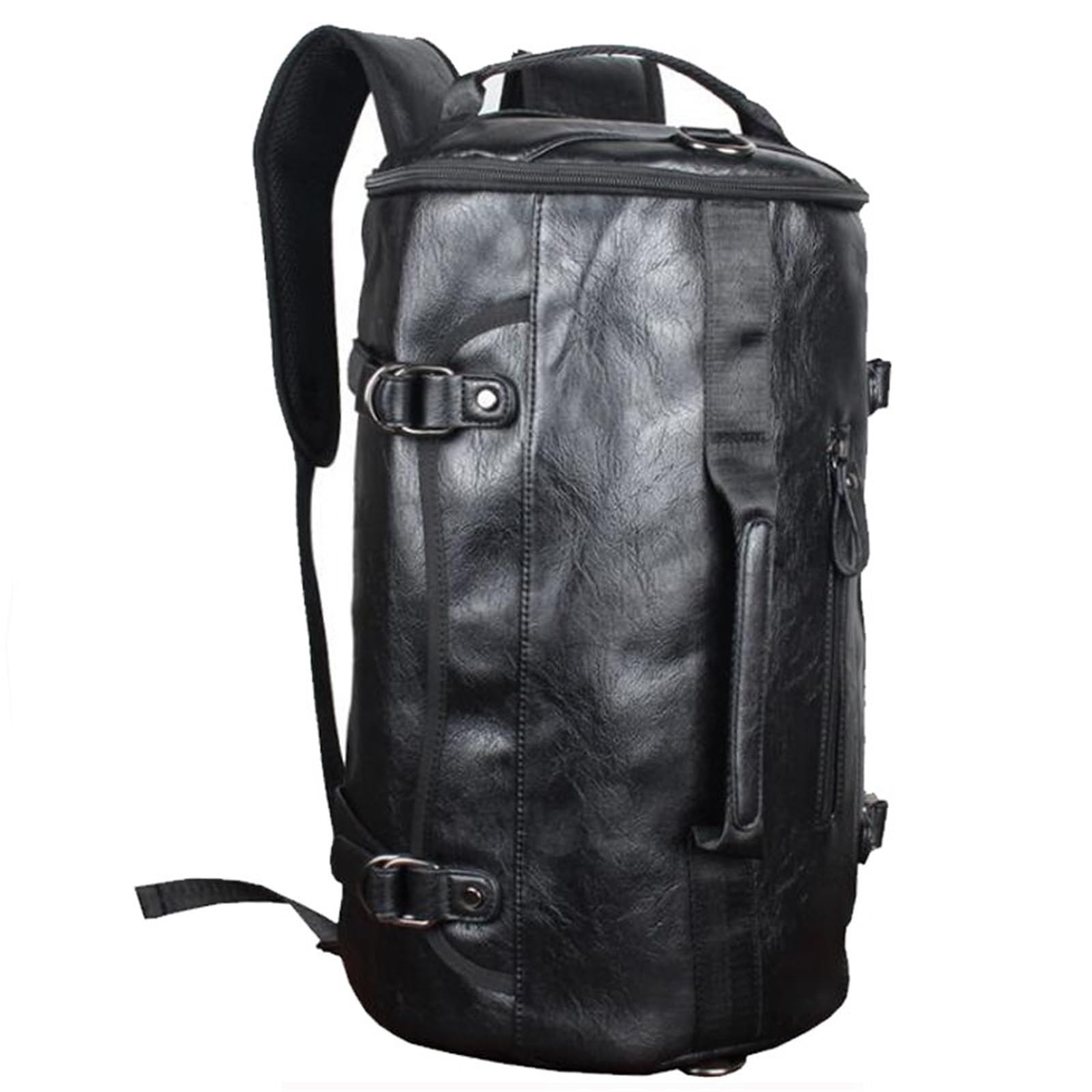 Große Leder-Sporttasche PU Leder Outdoor Sports Gym Bag for Männer Mit Schuhe Tasche Training Rucksack Fitness Schulter Tasche wasserdichte Reise Handtasche für Männer Trainingsbag
