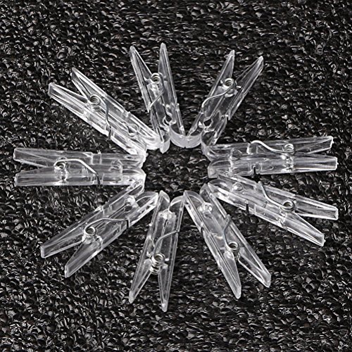 Clear Photo Clips, 100Pcs Mini Transparent Plastic Clothespins Hanging Multi-Functiona Picture Clips For Office,Home,Arts #TOP3