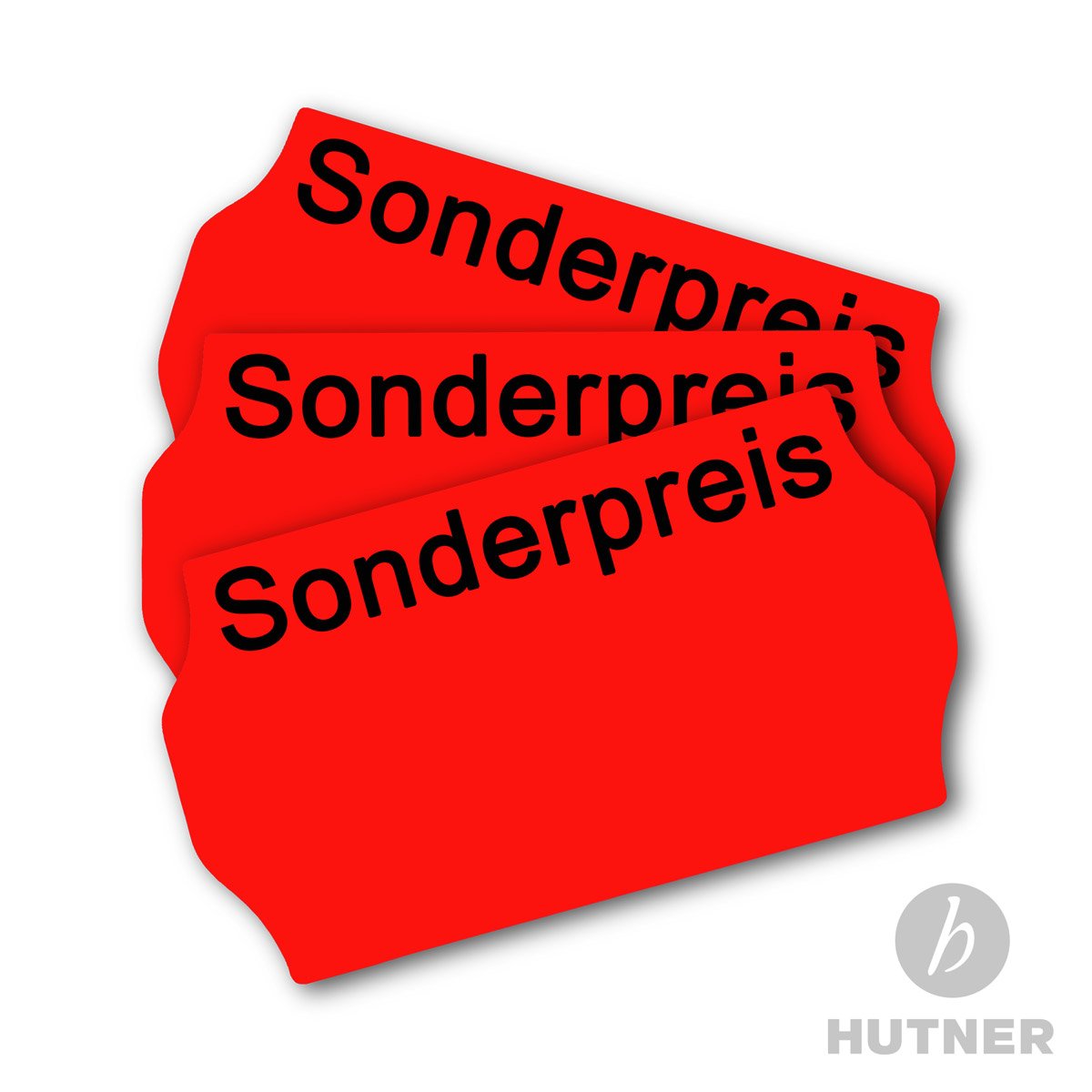 30 Rollen Sonderpreis-Etiketten 26x16 leucht-rot permanent Aufdruck: Sonderpreis oben | 33.000 Etiketten | Preisauszeichner Etiketten