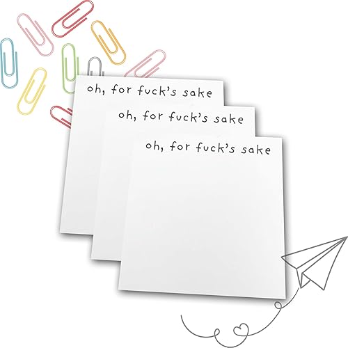 Nota adhesiva divertida, regalo divertido, bloc de notas adhesivas, 3 piezas de notas adhesivas divertidas para adultos, divertido accesorio de