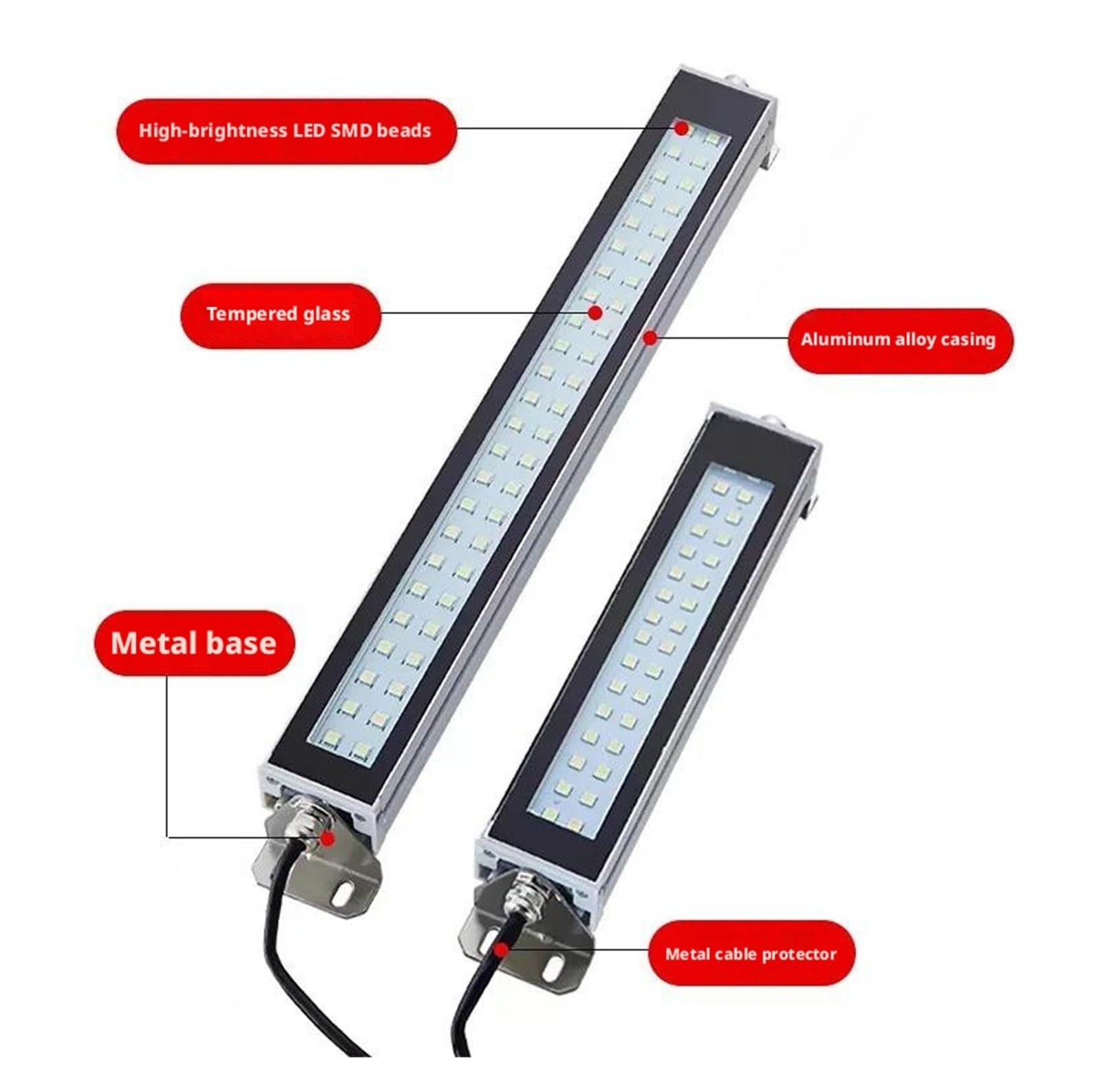 Światło Robocze LED Do Obrabiarek, Białe Źródło IP66 22-53cm
