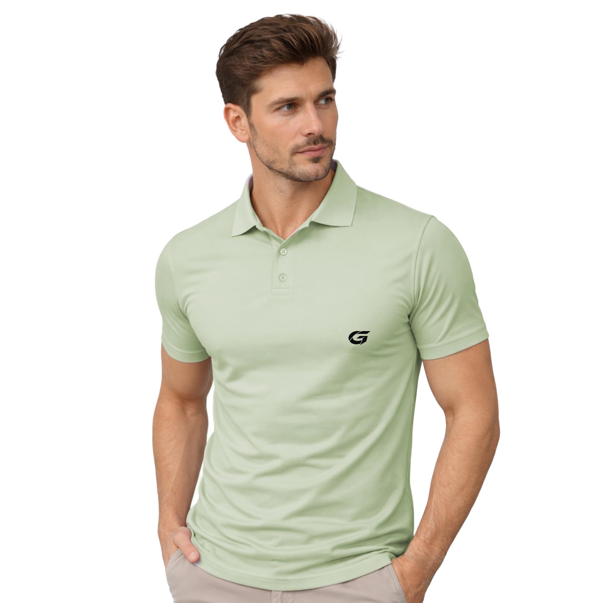 gymific GYMFIC Premium Polo T-Shirts for Men | Solid Cotton Blend Mens Collar T-Shirt | Half Sleeve Collar Neck| Comfortable Office Wear Tshirt for Smart Casual-picture-20