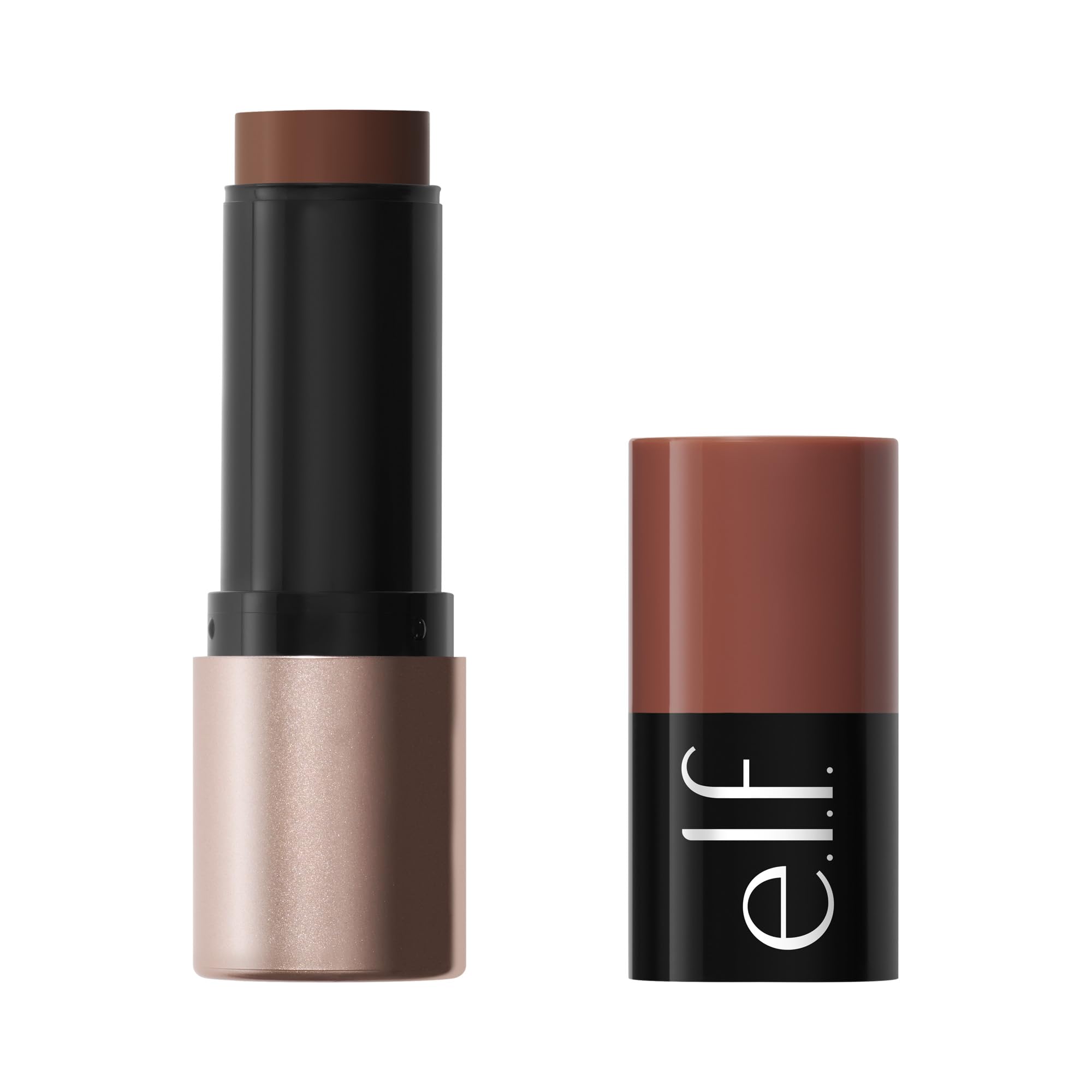 e.l.f. Soft Glam Cream Bronzer Stick, Buildable Cream Bronzer for A Long-Lasting Sculpted Glow & Satin Finish, Twist-Up Design, Vegan & Cruelty-Free, Tan-Deep