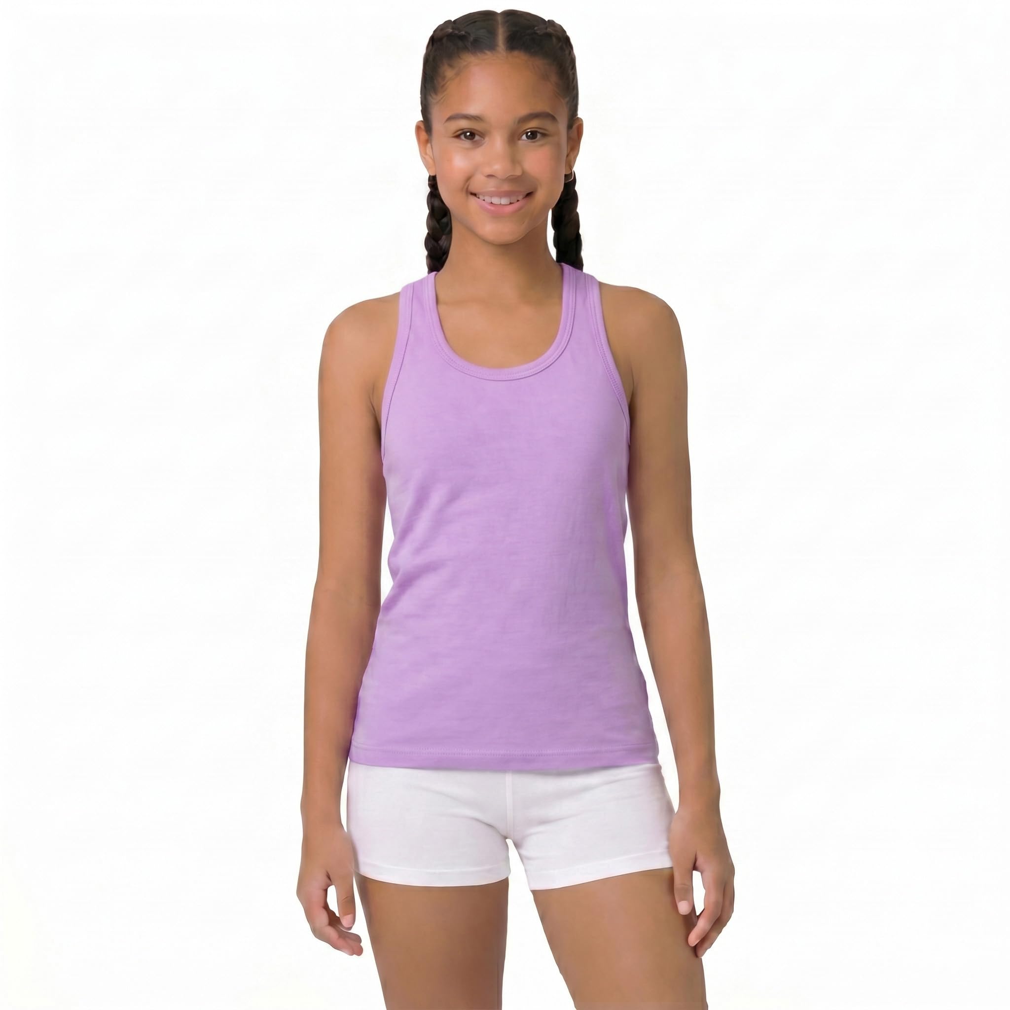 Lilax Girls' Racerback Tank Top 10 Lavender
