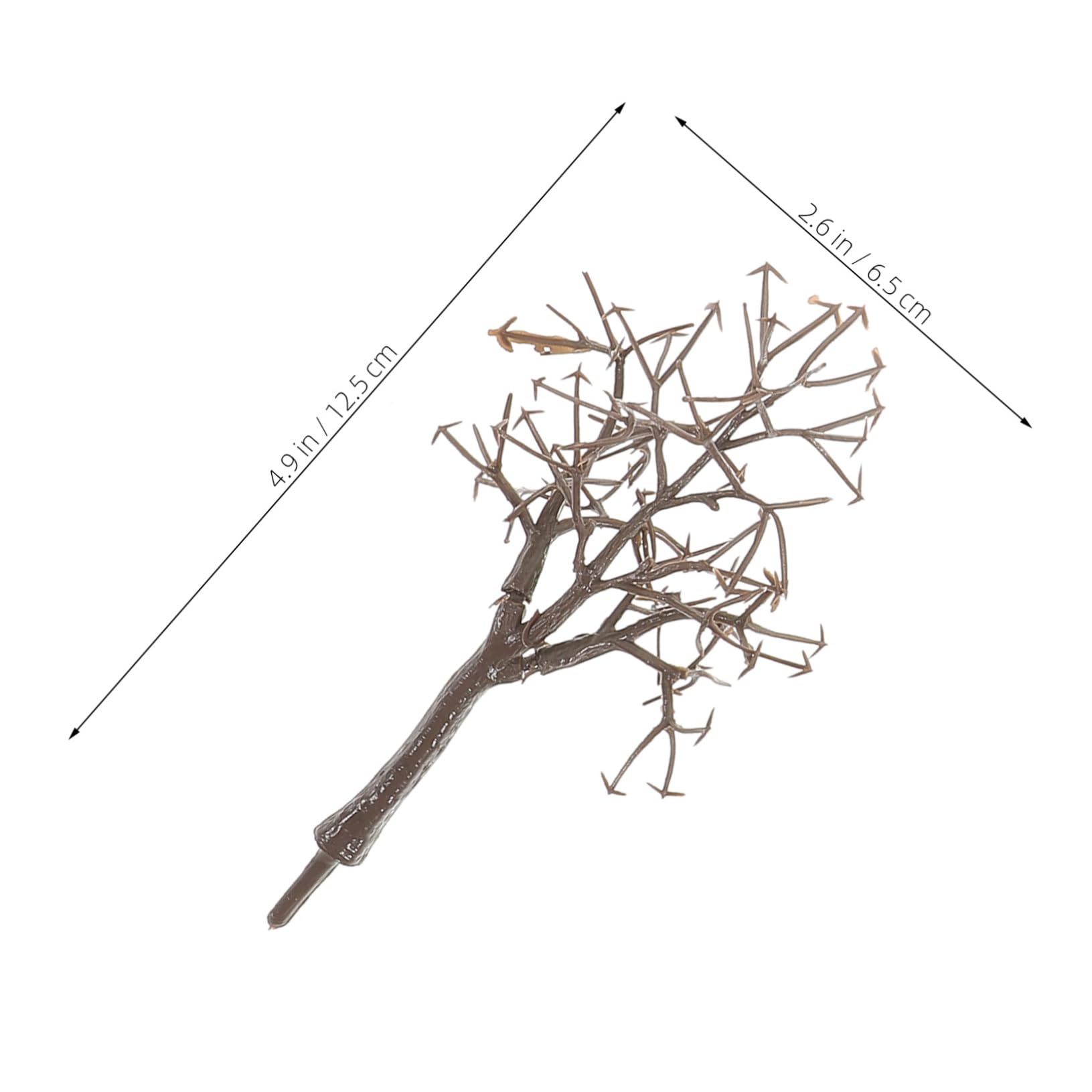 SOIMISS Lot de 10 Modèles D'arbres Architecturaux en Plastique Ton Brun pour Diorama et Maquettes, Esthétique et Usage Éducatif en Artisanat ou Bureau