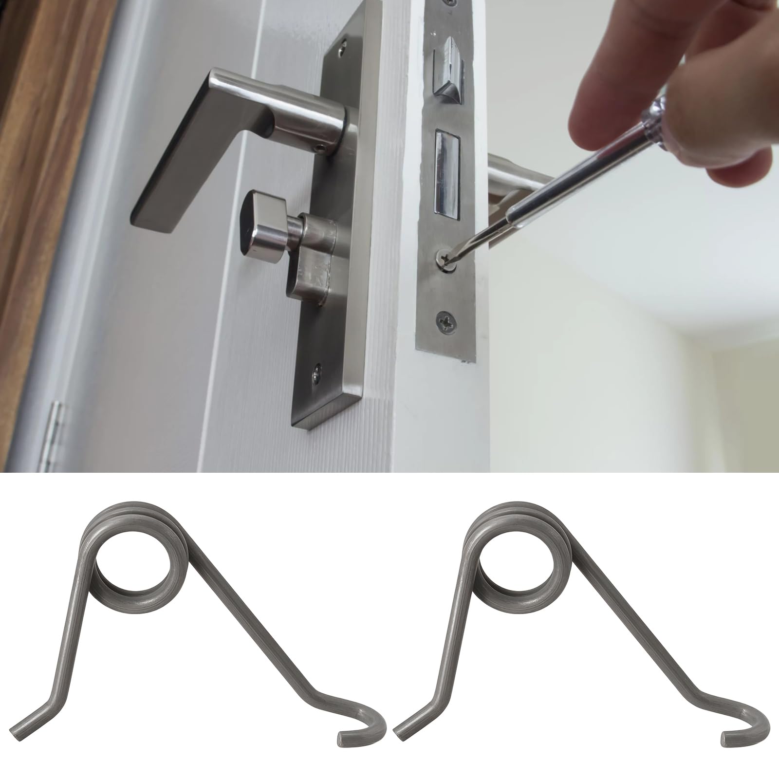 Create idea 4Pcs Door Lock Spring Replacement Door Handle Springs for Door Lock Industrial 35x28x2mm/20x13x5mm - Image 2