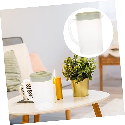 Miniatura 5 de BESTOYARD Jarra grande con tapa, jarra de 1 galón para servir bebidas, recipiente transparente con tapa, bebida molida espresso