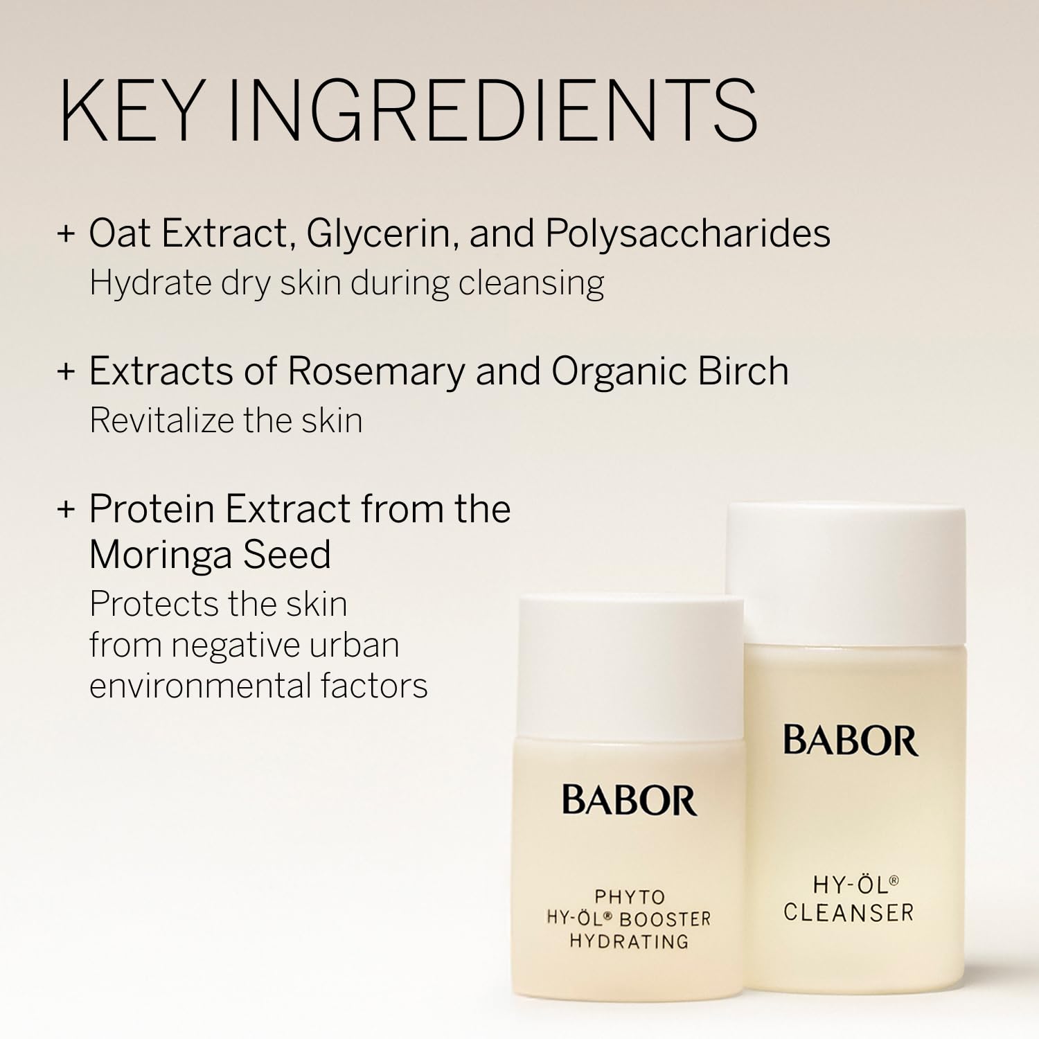 BABOR HY-OL & Phyto HY-OL Booster Hydrating Travel Size Skincare Kit, Cleansing Oil and Hydrating Cleanser, Skincare Set