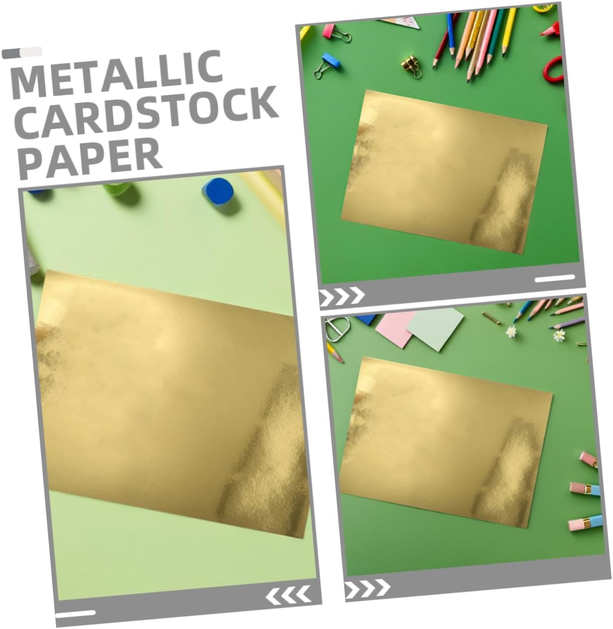 Artibetter 60Pcs Metallic Foil Sheets for DIY Handcrafts Shiny Cardstock Paper for Folding Art Scrapbook Paper Foil Texture for Journals and Creative Projects